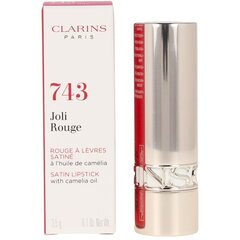 Huulepulk Clarins Joli Rouge Satin, 743 Cherry Red, 3.5 g hind ja info | Huulekosmeetika | hansapost.ee