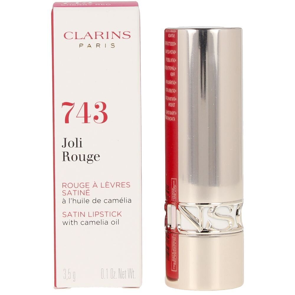 Huulepulk Clarins Joli Rouge Satin, 743 Cherry Red, 3.5 g цена и информация | Huulekosmeetika | hansapost.ee