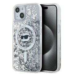 Karl Lagerfeld KLHMP13MLGCHSGH iPhone 13 6.1" hardcase transparent Liquid Glitter Choupette Head Magsafe цена и информация | Чехлы для телефонов | hansapost.ee