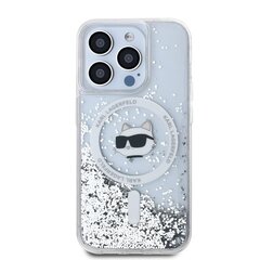 Karl Lagerfeld KLHMP15LLGCHSGH iPhone 15 Pro 6.1" hardcase transparent Liquid Glitter Choupette Head Magsafe цена и информация | Чехлы для телефонов | hansapost.ee