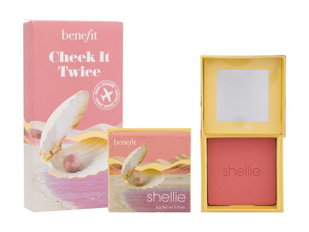 Põsepuna Benefit Shellie Cheek It Twice, Warm Seashell-Pink, 2 x 6 g цена и информация | Päikesepuudrid ja põsepunad | hansapost.ee