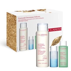 Näohoolduskomplekt Clarins Essentials Delicate: puhastuspiim, 200 ml + toonik, 50 ml + silmameigieemaldaja, 30 ml price and information | Näopuhastusvahendid | hansapost.ee