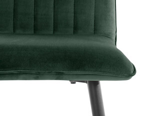 Набор из 2 барных стульев с мягкой обивкой темно-зеленого цвета из ПУ цена и информация | Стулья для кухни и столовой | hansapost.ee