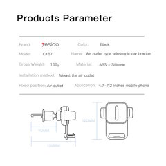 Yesido C167 цена и информация | Держатели для телефонов | hansapost.ee