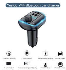 Yesido Y44 FM Модулятор / MP3 Передатчик и Авто ЗУ 2x USB 3.1A + Micro SD Черный цена и информация | Yesido Электрооборудование | hansapost.ee