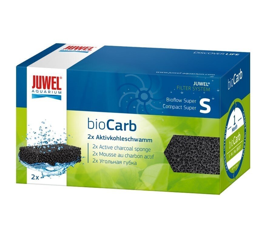Süsinikkohver filtrile Juwel bioCarb Compact Super S, 88037, 2 tk hind ja info | Akvaariumid ja lisatarvikud | hansapost.ee