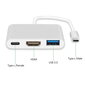 iLike HD1 3in1 USB-C (Type-C) Pistik HDMI 4K / USB 3.0 / USB-C Naine Audio & Video Kaabel Adapter Hõbe (OEM) hind ja info | USB adapterid ja jagajad | hansapost.ee