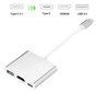 iLike HD1 3in1 USB-C (Type-C) Pistik HDMI 4K / USB 3.0 / USB-C Naine Audio & Video Kaabel Adapter Hõbe (OEM) hind ja info | USB adapterid ja jagajad | hansapost.ee