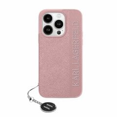 Karl Lagerfeld KLHCP15XPSAKDGCP iPhone 15 Pro Max 6.7" różowy|pink hardcase Saffiano Rhinestones & Charm цена и информация | Чехлы для телефонов | hansapost.ee