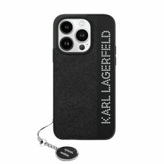 Karl Lagerfeld KLHCP15XPSAKDGCK iPhone 15 Pro Max 6.7" czarny|black hardcase Saffiano Rhinestones & Charm цена и информация | Чехлы для телефонов | hansapost.ee