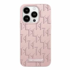 Karl Lagerfeld KLHMP15XPKHPORPP iPhone 15 Pro Max 6.7" hardcase różowy|pink Leather Monogram Metal Logo цена и информация | Чехлы для телефонов | hansapost.ee