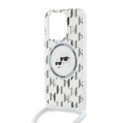 Karl Lagerfeld IML Monogram Crossbody K&CH Heads MagSafe Case for iPhone 15 Pro Max Transparent цена и информация | Чехлы для телефонов | hansapost.ee