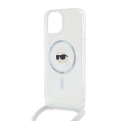 Karl Lagerfeld IML Crossbody Karl Head MagSafe Case for iPhone 15 Transparent цена и информация | Чехлы для телефонов | hansapost.ee