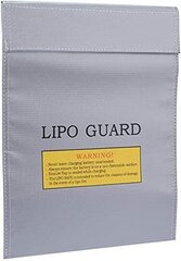 Lipo Guard tulekindel Lipo kott, 23 cm x 18 cm x Lipo akud, värv hõbedane hind ja info | Nutiseadmed ja lisatarvikud | hansapost.ee