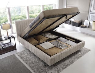 Кровать Eltap Plissa, 160x200 см, песочный/черный цена и информация | Кровати | hansapost.ee