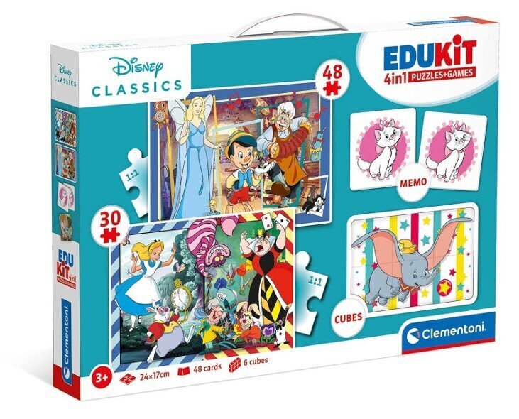 Mängukomplekt Clementoni Edukit 4in1 Disney Classic 18290 hind ja info | Arendavad laste mänguasjad | hansapost.ee