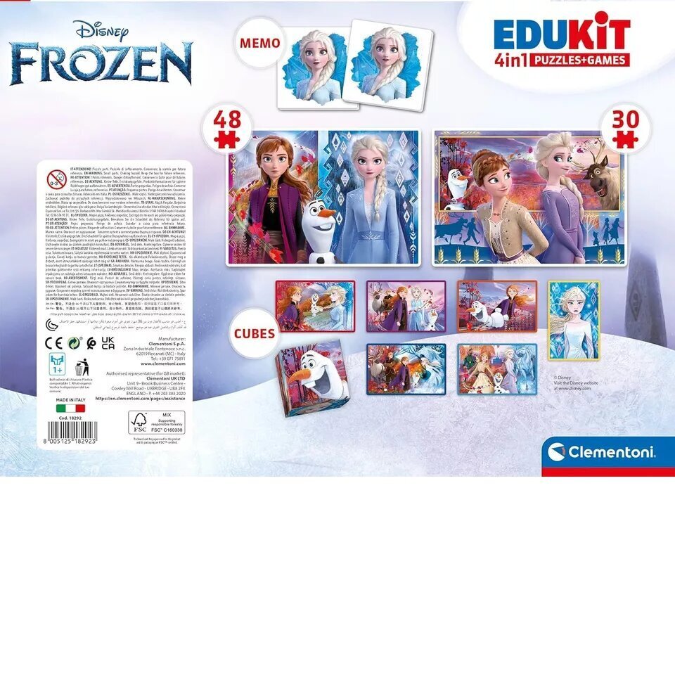 Mängukomplekt Clementoni Edukit 4in1 Frozen 2, 18292 hind ja info | Arendavad laste mänguasjad | hansapost.ee