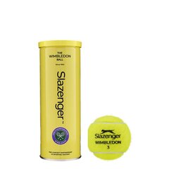 Tennisepallid Slazenger Wimbledon 3-tin, kollane hind ja info | Välitennise tooted | hansapost.ee