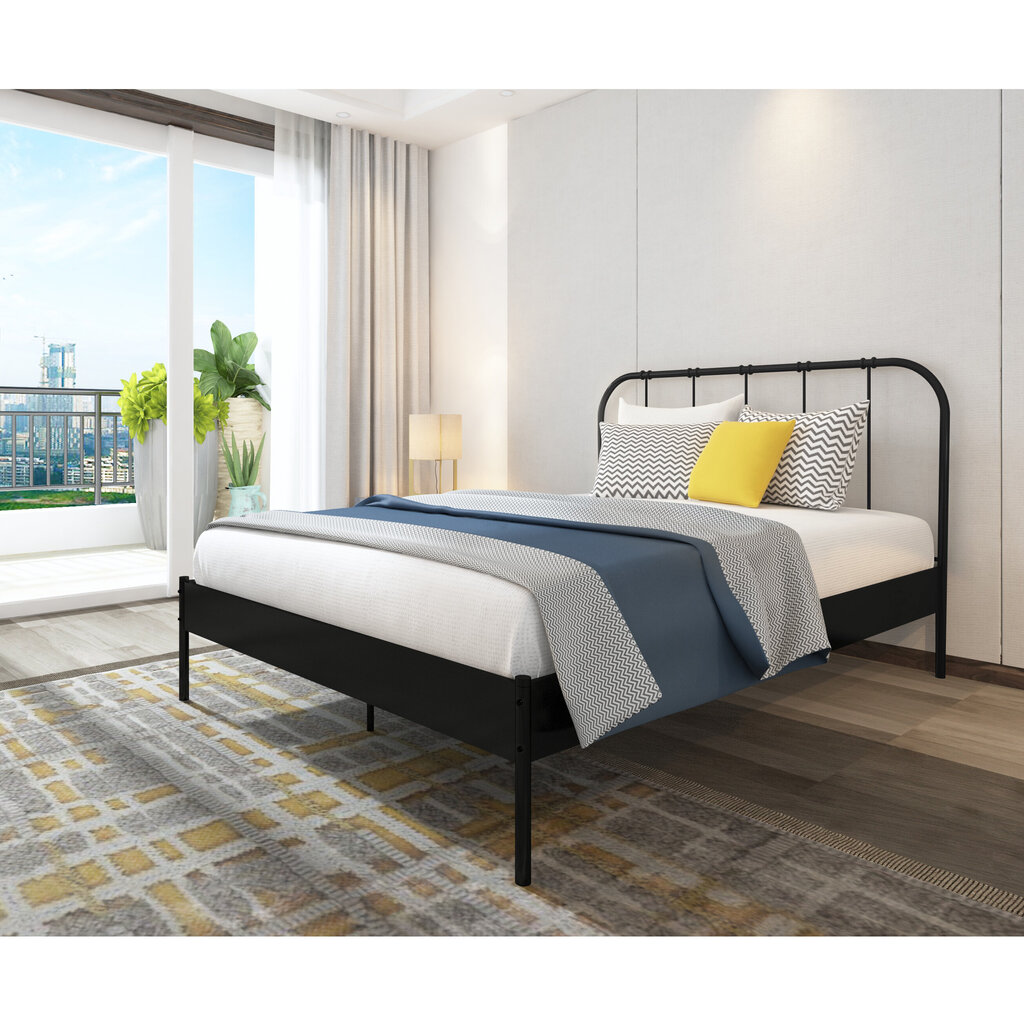 Voodi Notio Living 140x200 cm, must hind ja info | Voodid | hansapost.ee