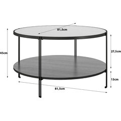 Журнальный столик Loft24, черный цена и информация | Журнальные столики | hansapost.ee