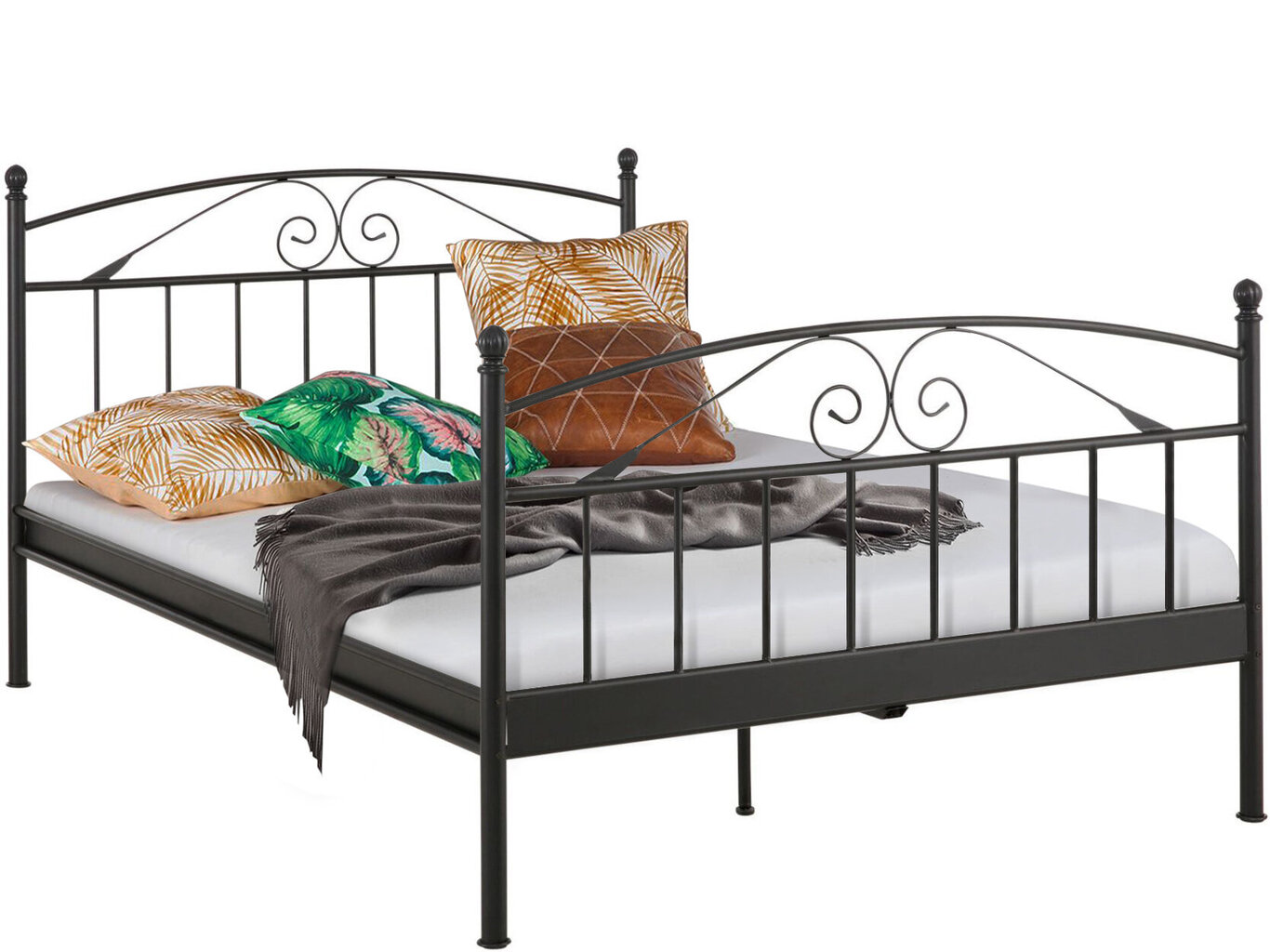 Voodi Notio Living Birgit Bed 140x200 cm, must цена и информация | Voodid | hansapost.ee