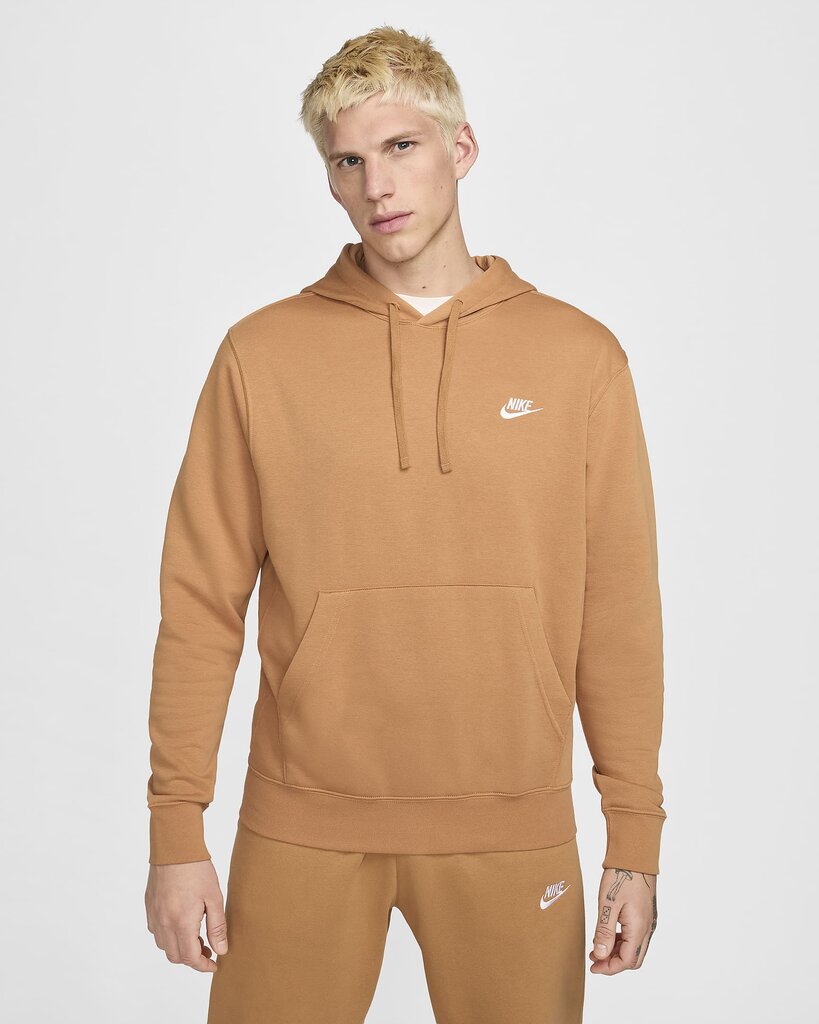 Nike meeste dressipluus NSW CLUB HOODIE, konjakipruun цена и информация | Pusad meestele | hansapost.ee