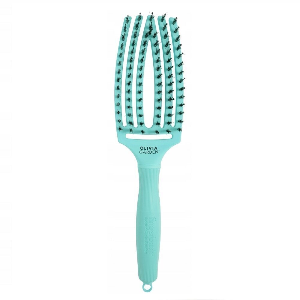 Juuksehari Olivia Garden Finger Brush, Tropical Mint, 1 tk hind ja info | Kammid, juukseharjad ja juuksuri käärid | hansapost.ee