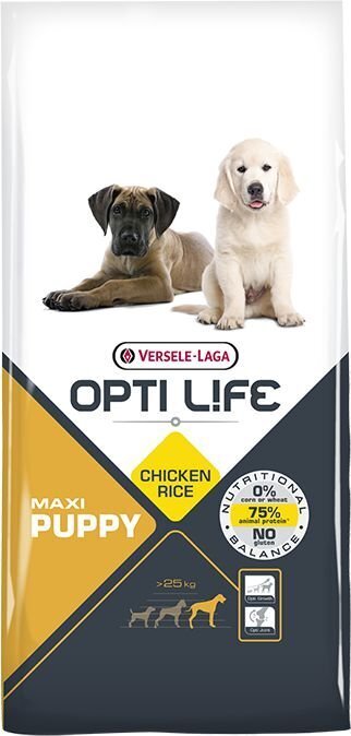 Versele-Laga Opti Life Puppy Maxi kuivtoit kutsikatele linnulihaga, 12,5 kg цена и информация | Koerte kuivtoit ja krõbinad | hansapost.ee