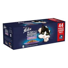 Purina Felix konserv kassidele veise-, kana-, lõhe- ja tuunikalaga, 44x85 g hind ja info | Kassikonservid | hansapost.ee