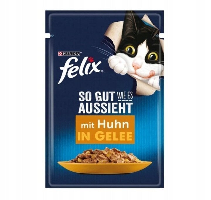 Purina Felix konserv kassidele veise-, kana-, lõhe- ja tuunikalaga, 44x85 g hind ja info | Kassikonservid | hansapost.ee