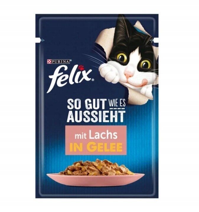 Purina Felix konserv kassidele veise-, kana-, lõhe- ja tuunikalaga, 44x85 g price and information | Kassikonservid | hansapost.ee