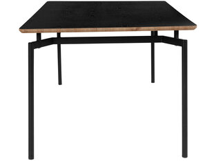 Столовый стол 160 см, 6 мест, черный цвет цена и информация | Кухонные и обеденные столы | hansapost.ee