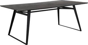 Обеденный стол 200x100 см, на 8 мест, коричнево-серый каркас, черного цвета цена и информация | Кухонные и обеденные столы | hansapost.ee
