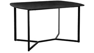 Обеденный стол 140 см, 6 мест, черный цвет цена и информация | Кухонные и обеденные столы | hansapost.ee