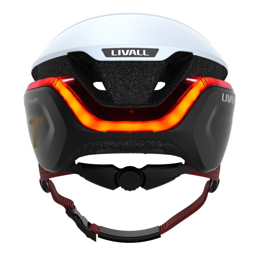 Rattakiiver Livall EVO21 Smart LED/SOS 58-62cm, valge hind ja info | Kiivrid | hansapost.ee