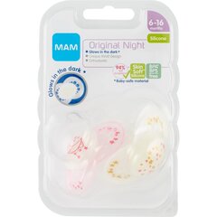 Соски Mam Original Night, 6-16 мес, 2 шт. цена и информация | Пустышки | hansapost.ee