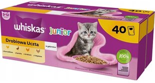 Консервы Whiskas Junior с птицей, 40х85гр цена и информация | Консервы для кошек | hansapost.ee