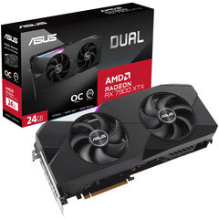 Asus Dual Radeon RX 7900 XTX OC Edition (DUAL-RX7900XTX-O24G) hind ja info | Videokaardid | hansapost.ee