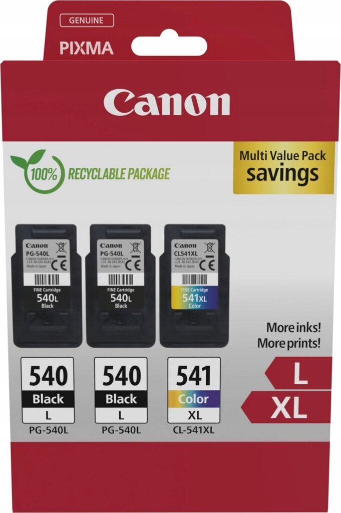 Canon PG-540LX2/CL-541XL Multi (5224B017) hind ja info | Tindiprinteri kassetid | hansapost.ee