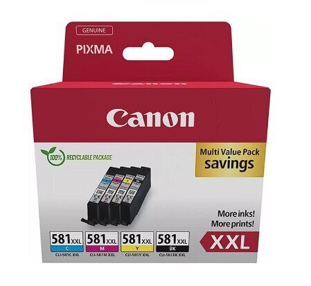 Canon CLI-581XXL BK/C/M/Y MULTI (1998C007) цена и информация | Tindiprinteri kassetid | hansapost.ee