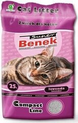 Paakuv allapanu kassidele Super Benek Compact Line Lavender, 25 l hind ja info | Kassiliiv | hansapost.ee