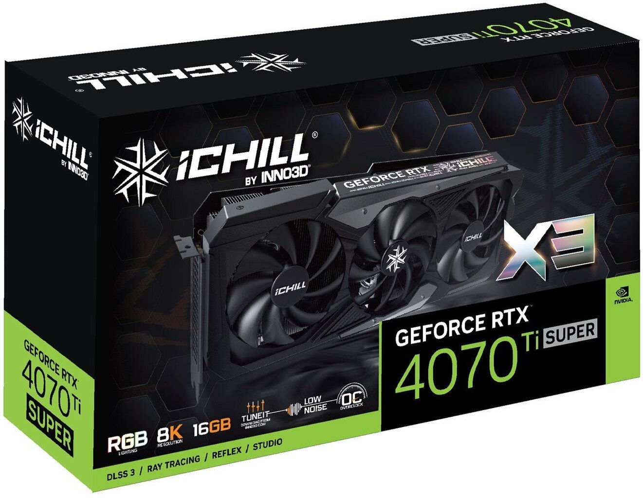 Inno3D GeForce RTX 4070 Ti Super iChill X3 (C407TS3-166XX-186148H) hind ja info | Videokaardid | hansapost.ee