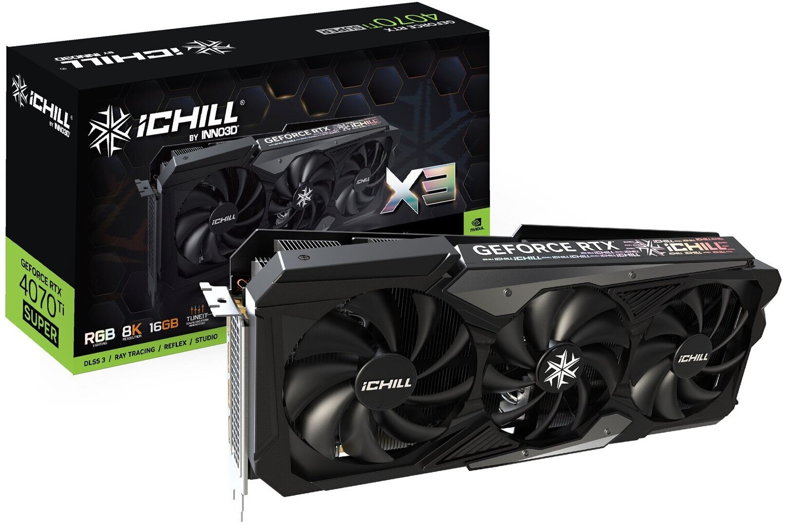 Inno3D GeForce RTX 4070 Ti Super iChill X3 (C407TS3-166XX-186148H) цена и информация | Videokaardid | hansapost.ee