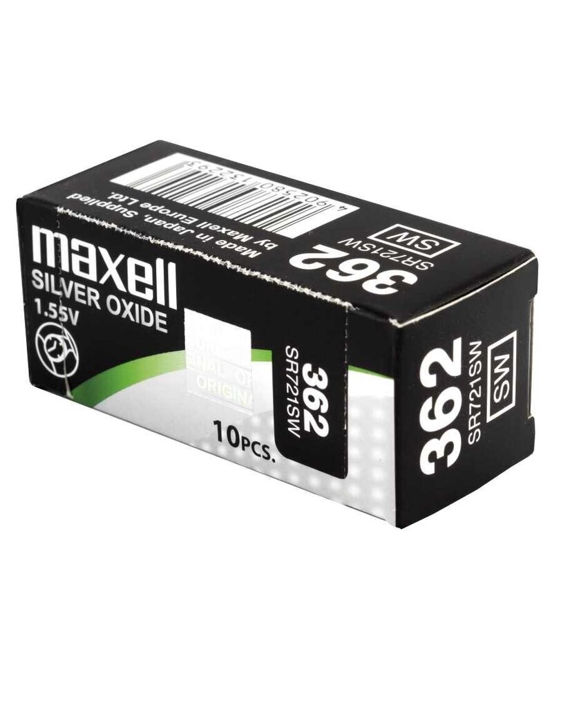 Patareid Maxell 362 SR721SW, 10 tk hind ja info | Patareid | hansapost.ee
