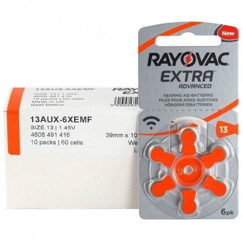 Rayovac Extra Advanced 13 elementi kuuldeaparaatide jaoks, 60 tk hind ja info | Patareid | hansapost.ee