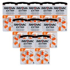 Элементы Rayovac Extra Advanced 13 для слуховых аппаратов, 60 шт. цена и информация | Батерейки | hansapost.ee