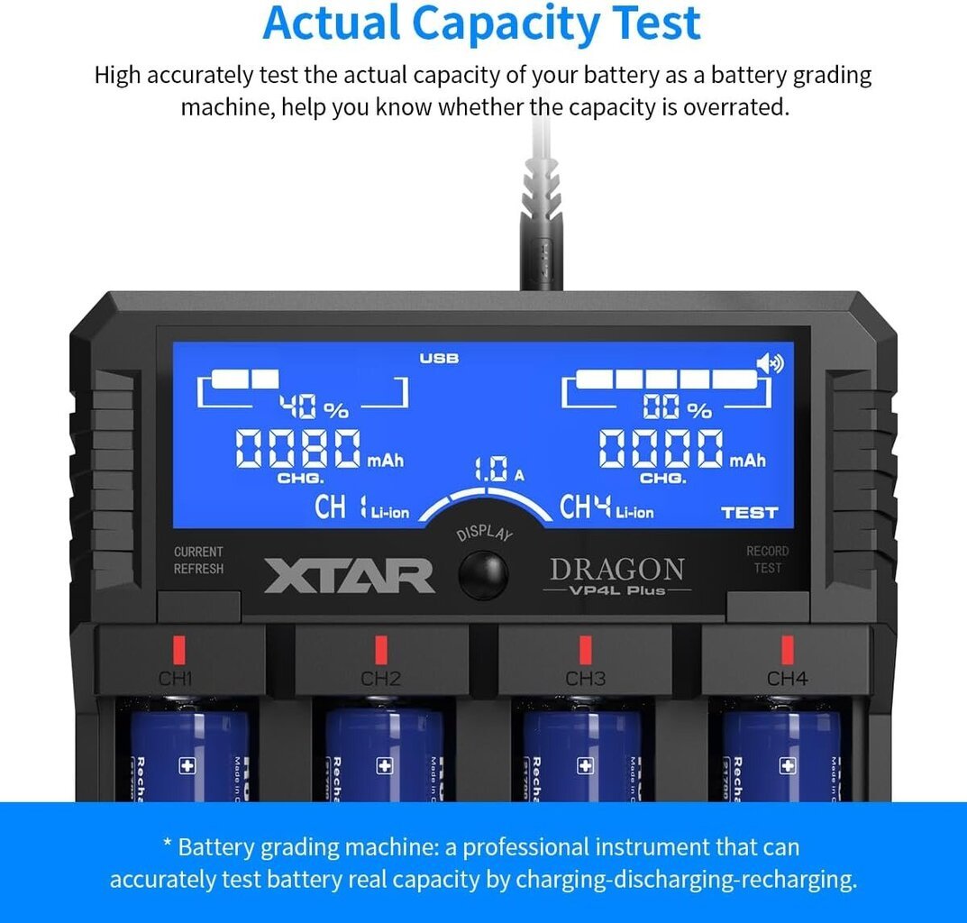 Akulaadija Xtar VP4L Plus Dragon цена и информация | Akupatareide laadijad | hansapost.ee