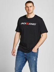 Мужская футболка JACK & JONES 12184987*03, черная цена и информация | Мужские футболки | hansapost.ee