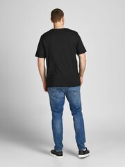 Мужская футболка JACK & JONES 12184987*03, черная цена и информация | Мужские футболки | hansapost.ee