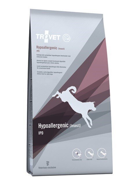 Trovet Hypoallergenic IPD putukatega, 3 kg цена и информация | Koerte kuivtoit ja krõbinad | hansapost.ee